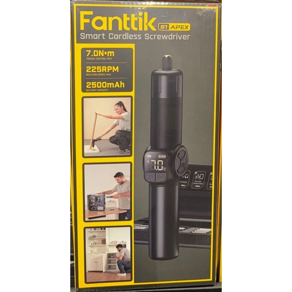 Fanttik S1 Apex Cordless Electric Screwdriver with 8 Torque Settings & LED Light